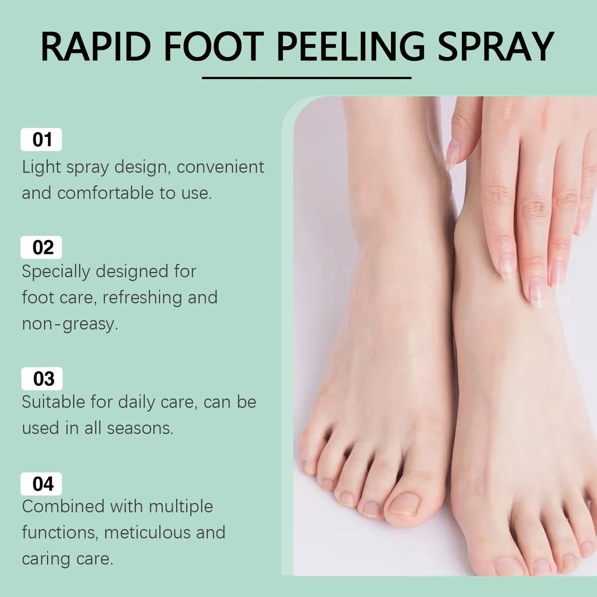 Foot Peeling Spray Improve Heel Cracking Repair Cough Dryness Rermove Dead Skin Exfoliation Antiperspirant Foot Moisture Spray
