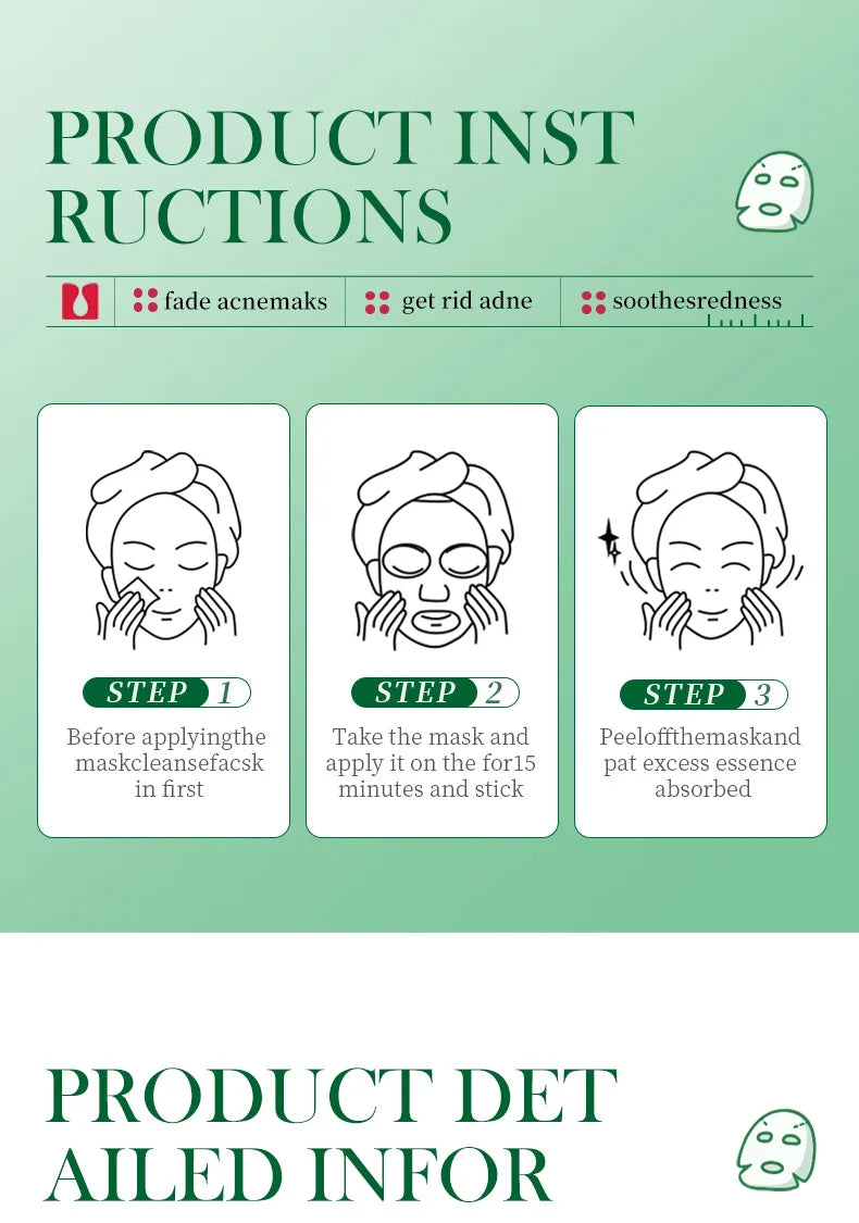 BIOAQUA Salicylic Acid Acne Removal Facial Masks Moisturizing Anti-Aging Nourishing Anti Acne Face Mask Skin Care Products
