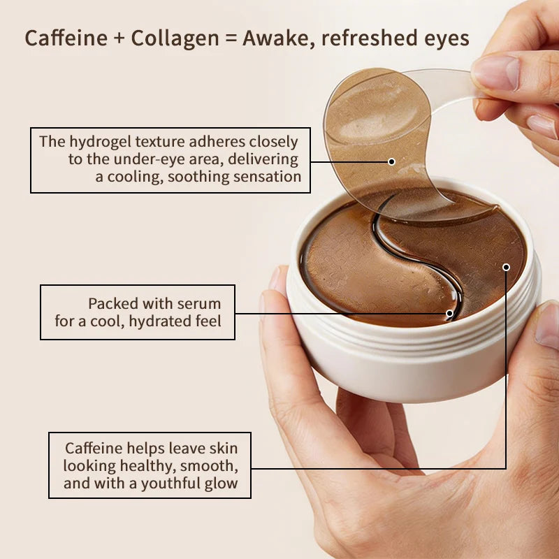 Caffeine Brightening Under-Eye Mask For Dark Circle And Puffiness-Wake Up Eyes,Firm & Lift Eye Contour Tighten for a Refreshed L