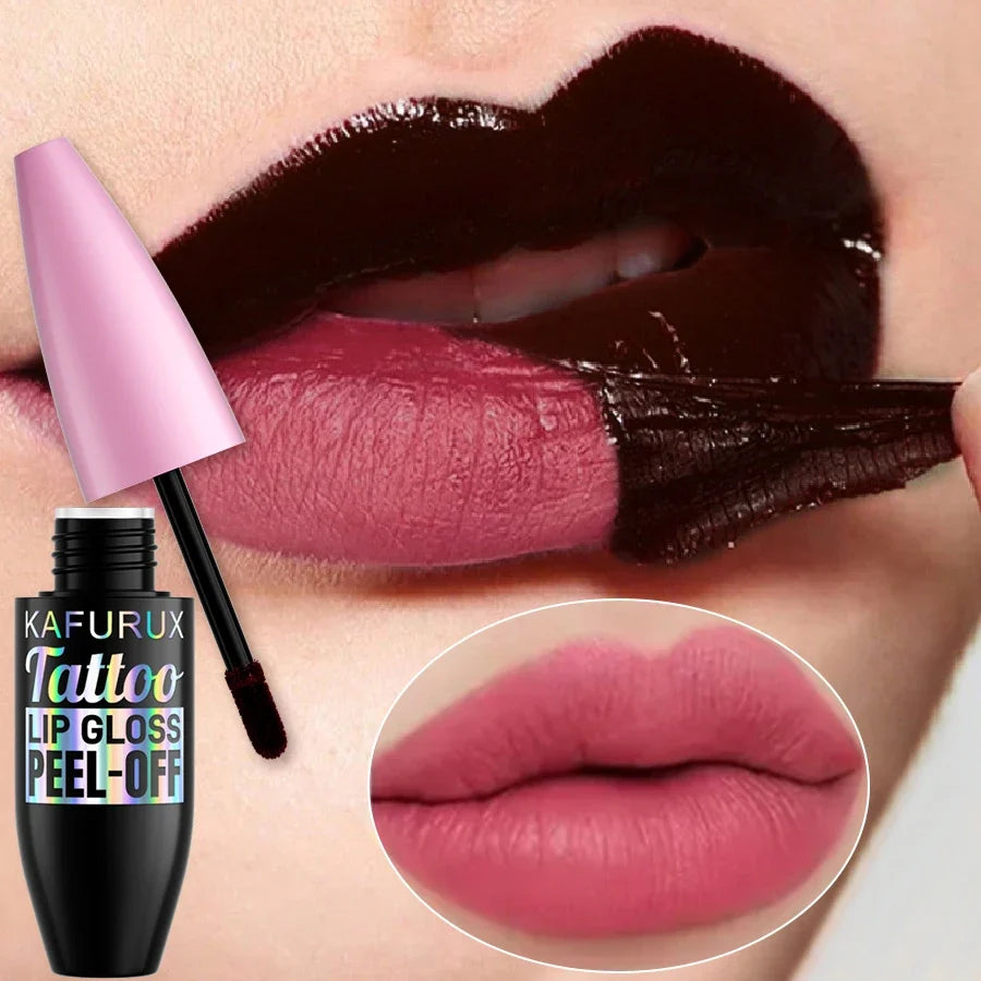 7 Colors Waterproof Lip Tint Peel Off Lip Liner Tattoo Lipgloss Long Lasting Matte Pink Red Brown Contour Makeup Lips Stain Gift