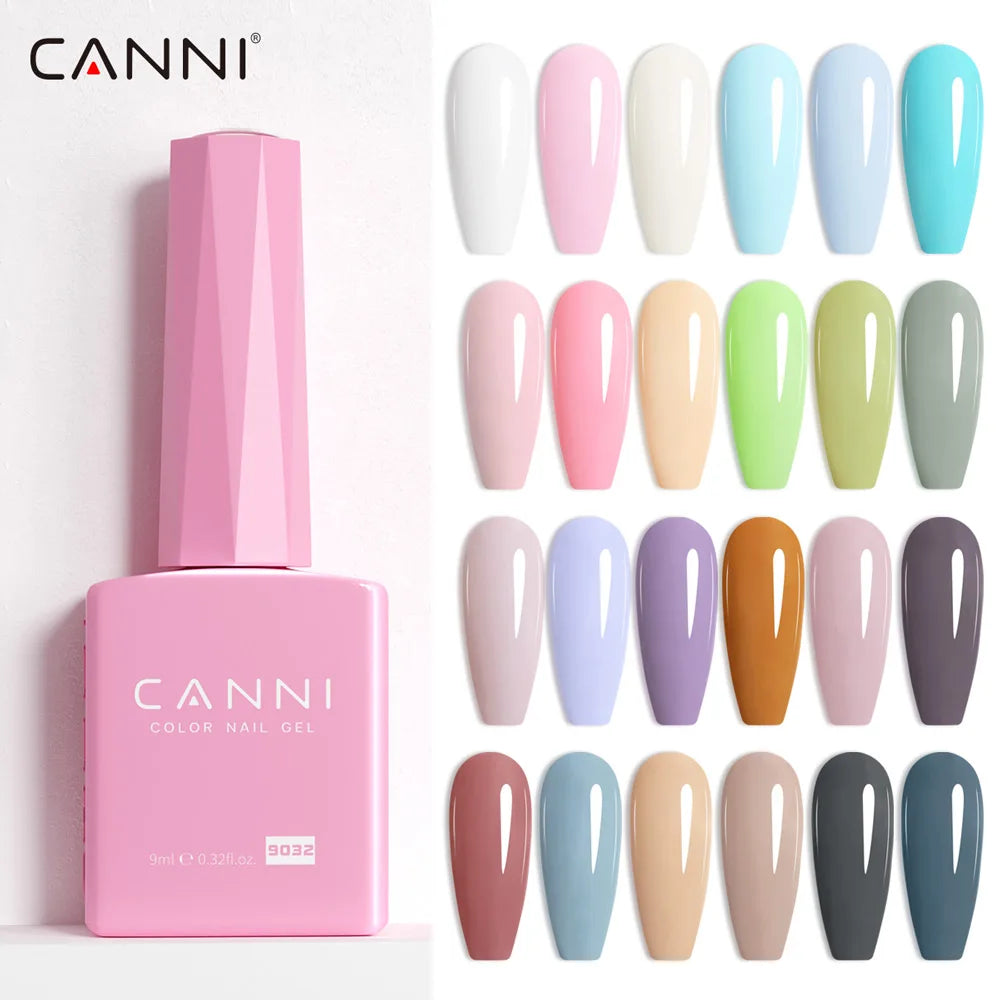 CANNI 9ml Gel Nail Polish 144Colors HEMA/TPO FREE Gorgeous Color Full Coverage Soak Off UV LED Semi Permanent Gel Varnish  Nails