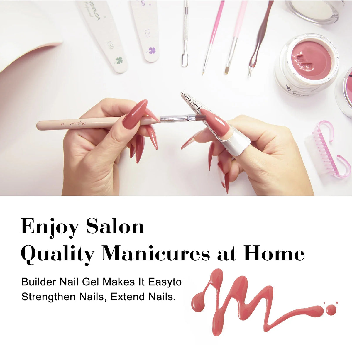 50ml TPO Free Jelly Nail Extension Gel Nail Builder French Nail Gum Venalisa Clear Natural Color Soak Off UV Construction Gel