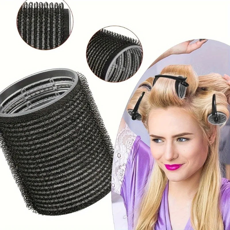 31Pcs Heatless Hair Curlers Set with 18 Self Grip Rollers 12 Clips Satin Nightcap for Overnight Natural Waves Styling Kit