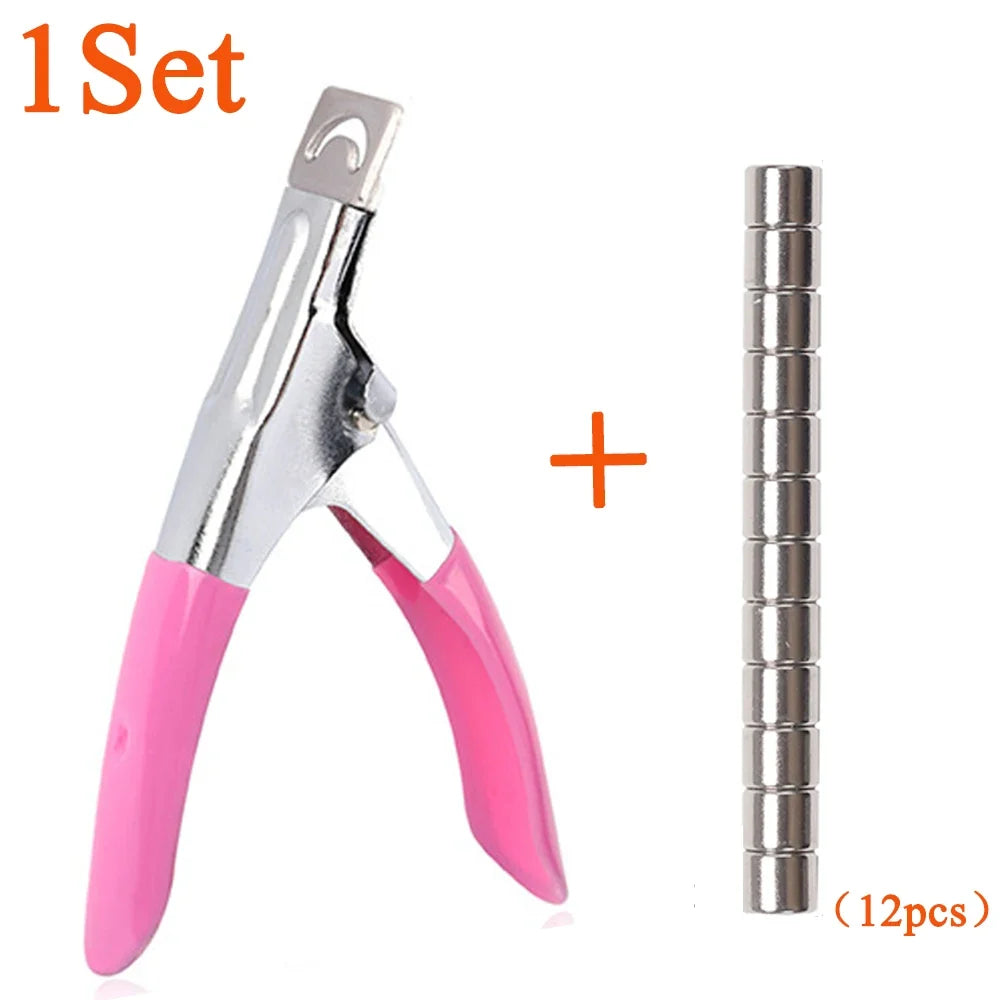 1pcs Mini Magnet for Acrylic Nails Manicure Tips False Nail Cutters Cut Same Length Nail Tool Nail Clipper Manicure Supplies