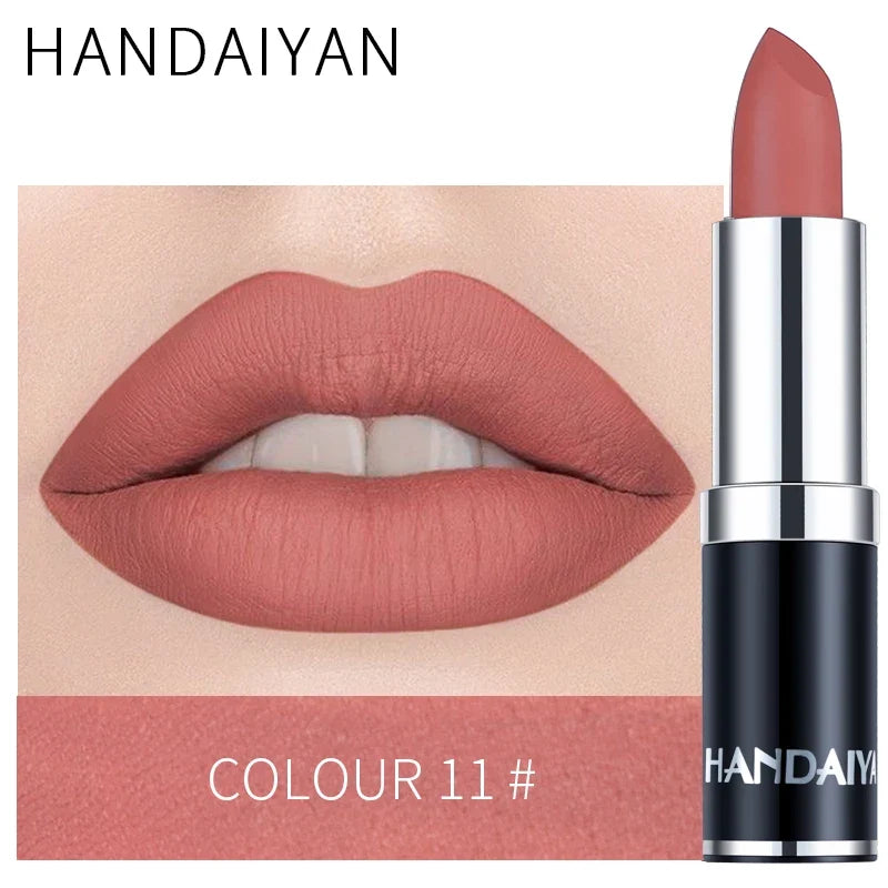 12 Colors Matte Lipstick Long Lasting High Pigment Velvet Soft Full Coverage Lip Makeup Nude Red Sexy Women Beauty Cosmetics