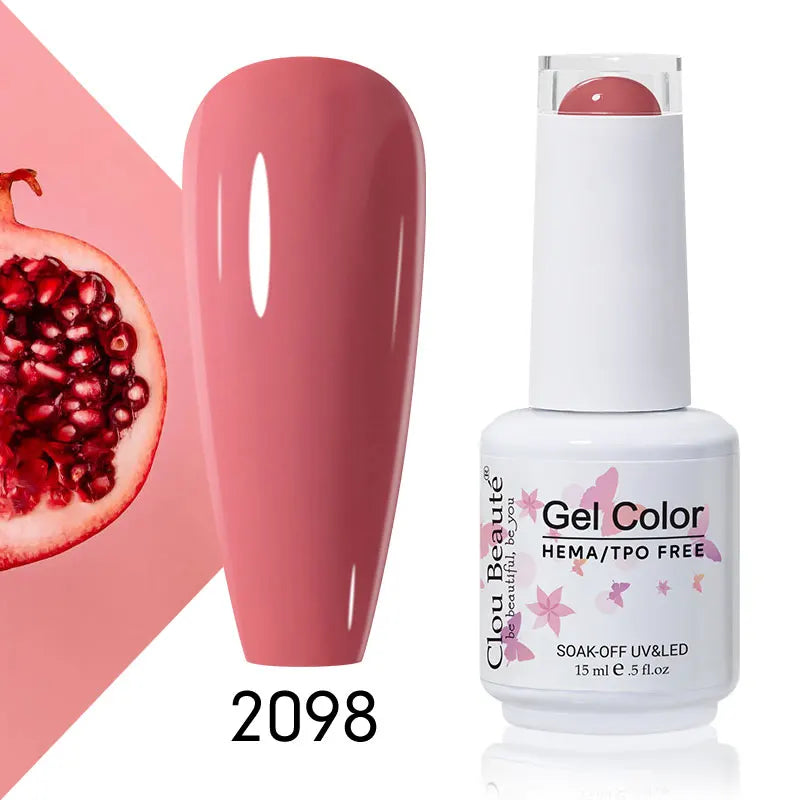 Clou Beaute Coffee Colors Nail Gel Polish HEMA/TPO FREE Soak off UV/LED 15ml Vernis Semi Permanent Nail Varnish 15ml Base Top