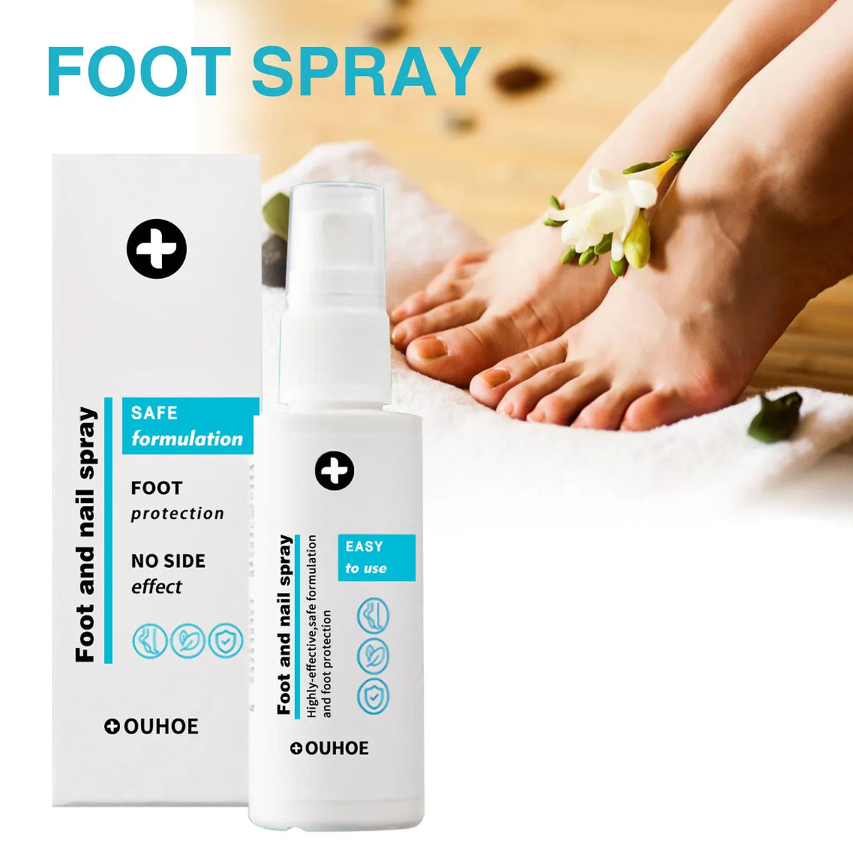 Foot Deodorant Spray Perfume Anti Cracking Nail Feet Odor Care Moisturizing Repairing Shoe Fresheners Foot Odor Removal Spray