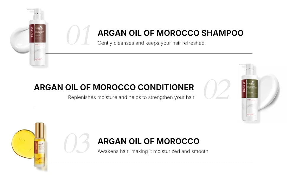 Karseell Hair Oil for Hair Healing Cold Pressed Weightless Moroccan Argan Oil Hair Serum for Nourish and Repair Damaged Hair