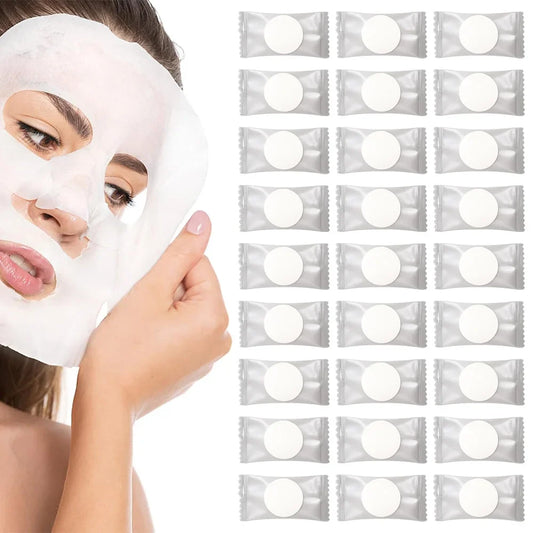 50/100 Pieces Compressed Disposable Facial Mask Portable Non-woven Face Mask DIY Skin Care Tool For Home Beauty Accessories