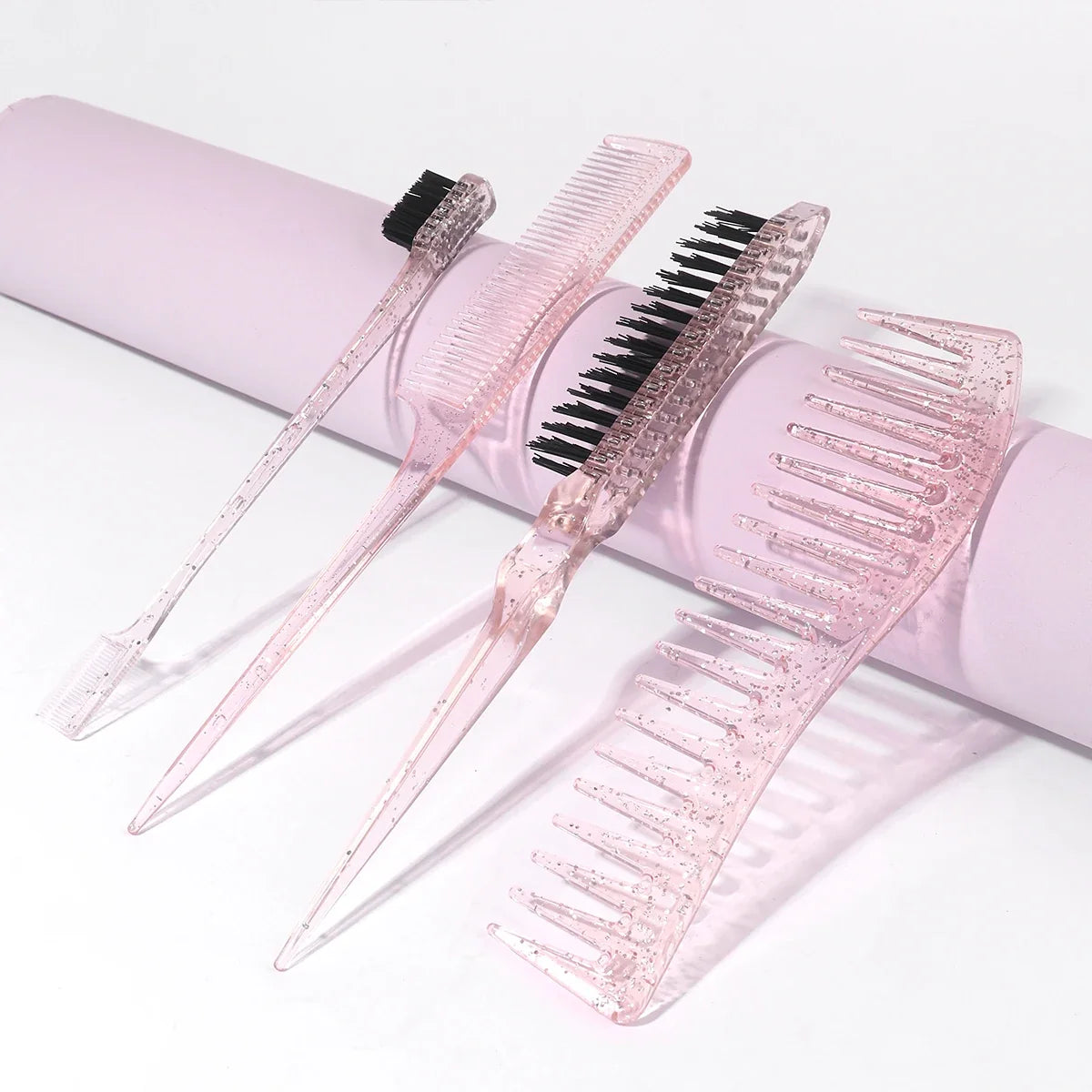 Hair Styling Comb Hair Brush Set, Teasing Edge Brush Rat Tail Comb For Curly/Straight/Wet/Dry/Long/Short Hair
