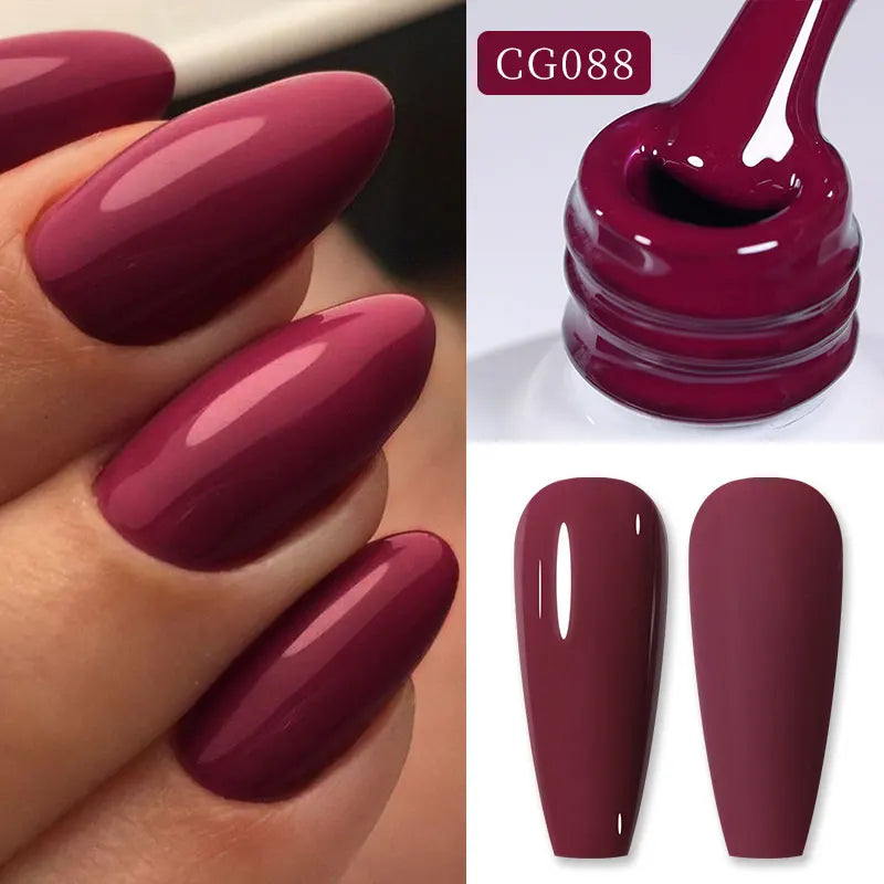 BORN PRETTY 10ml Purple Red Series Gel Nail Polish Winter Dark Purple Nail Art Varnish Semi Permanent Soak Off UV LED Gel