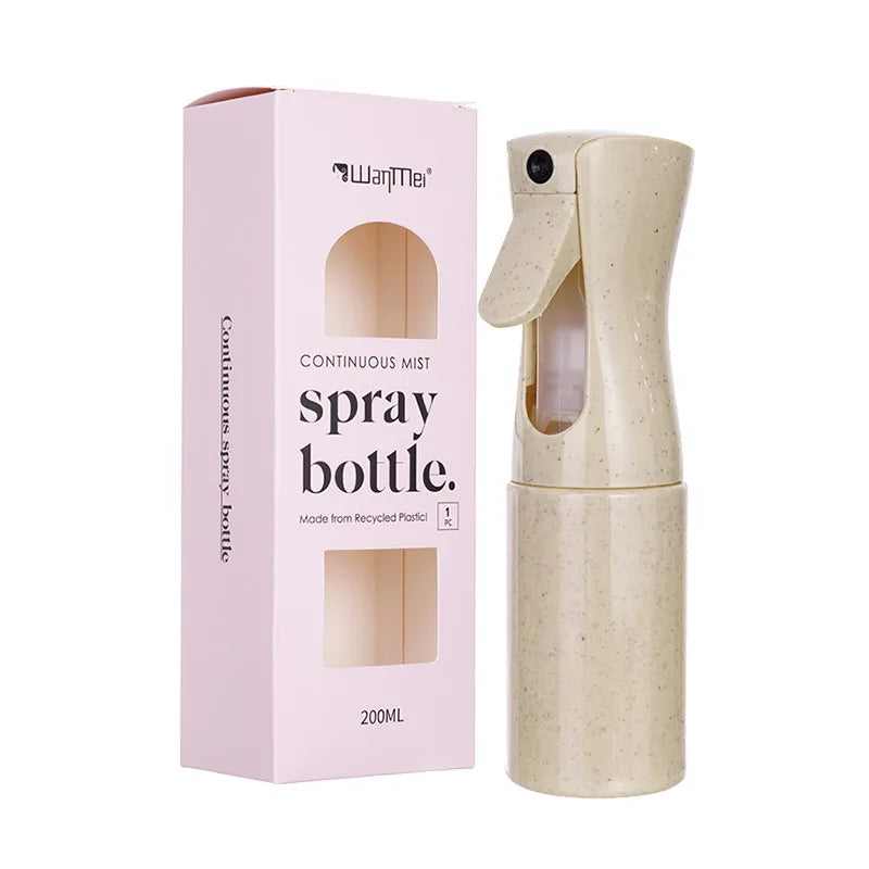 200ML Wheat Straw Continuous Spray Bottles Hairdressing Pressure Sprinkling Bottle Barber Salon Hairdressing Styling Tools