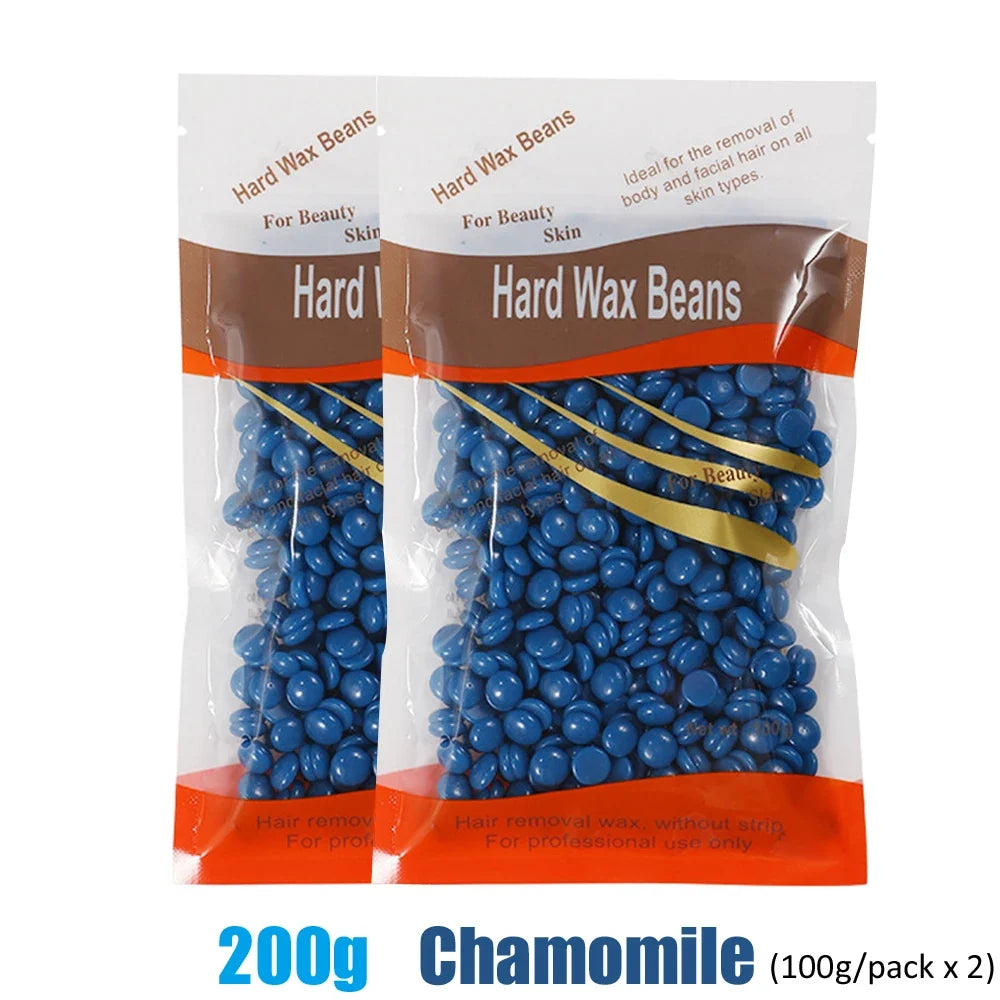 500g/200g/50g Hard Wax Beans For Body Hair Removal Versatile Painless Wax Warmer Waxing Beans for Wax Heater Machine Unisex
