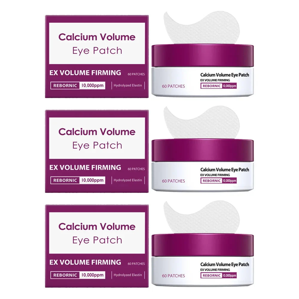 Calcium Volume Eye Patch For Anti-Puffiness Remove Eye Dark Circle Reduce Fine Lines Moisturizing Rejuvenating Firming Eye Masks
