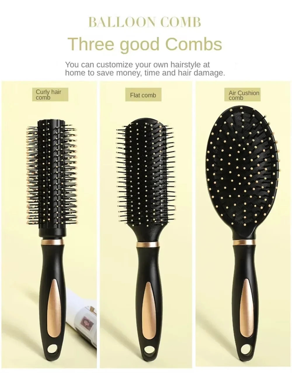 Anti Static Styling Comb Household Salon Curly Hair Comb Plastic Massage Anti Static Hair Brush Practical Care SPA Head Massager