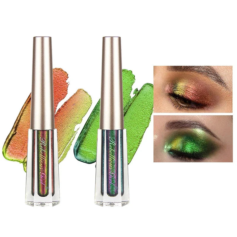 Chameleon EyeshadowsDiamond Glitter Liquid Eyeshadow StickHighly Pigmented Metallic Shimmering Long Lasting Shine All Makeup