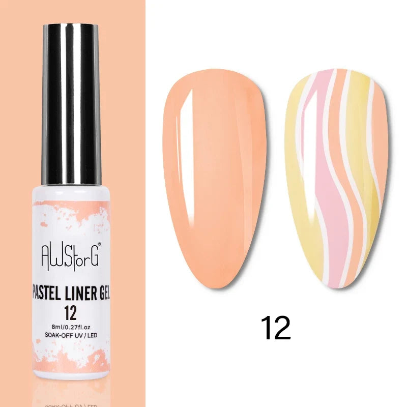 AWStorG 5ML Super Silver Metallic Gel Nail Polish Metal Effect Painting Gel Chromes Varnis Semi Permanent for Nail DIY