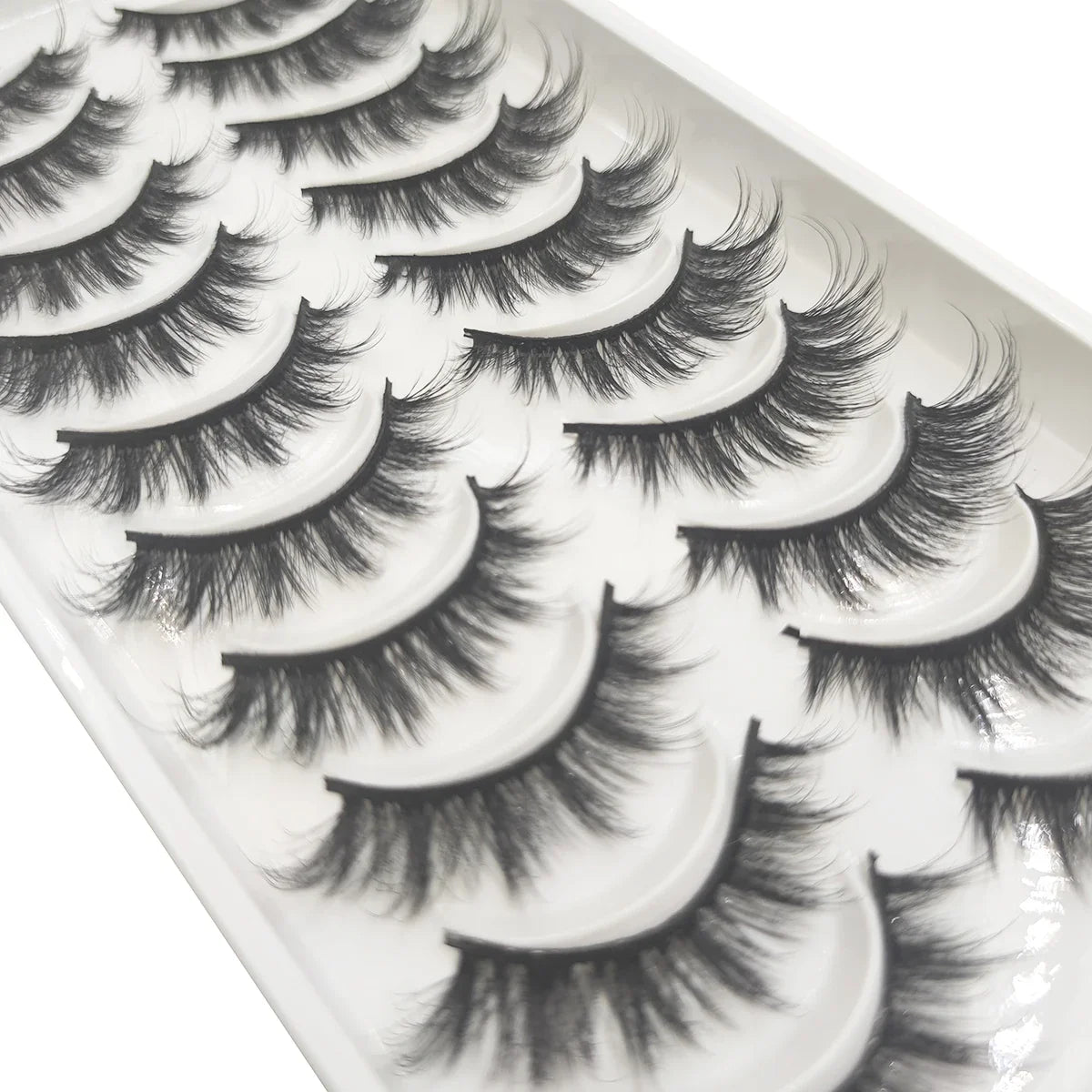 20 Style 10 Pairs Natural 3d Mink Lashes Soft False Eyelashes Cross Messy Dense Eye Lashes Extension Makeup Faux Cils Maquillaje