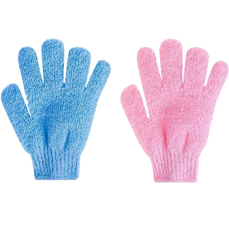 1/2Pcs Five Fingers Bath Gloves Peeling Exfoliating Household Shower Towel Scrub Body Wash Elastic Wipe Back Body Cleaning Tools