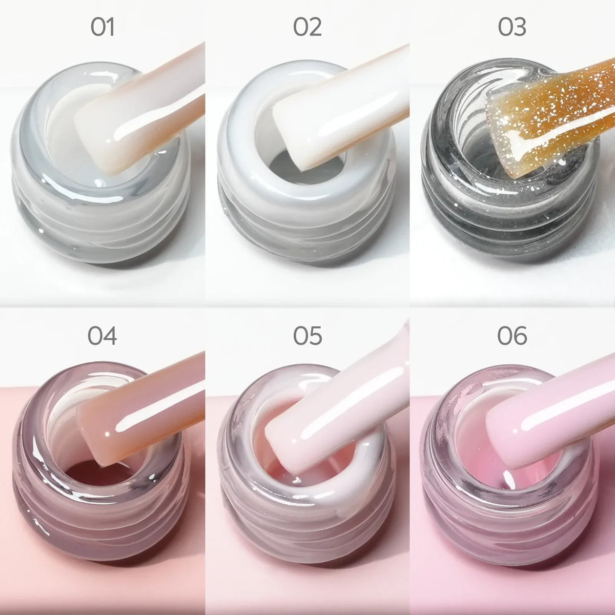 9ml*6pcs CANNI Nail Gel Polish Set TPO FREE Jelly Nude Pink Rubber Base Reinforce UV Construction Gel Soak off UV LED Gel Kit