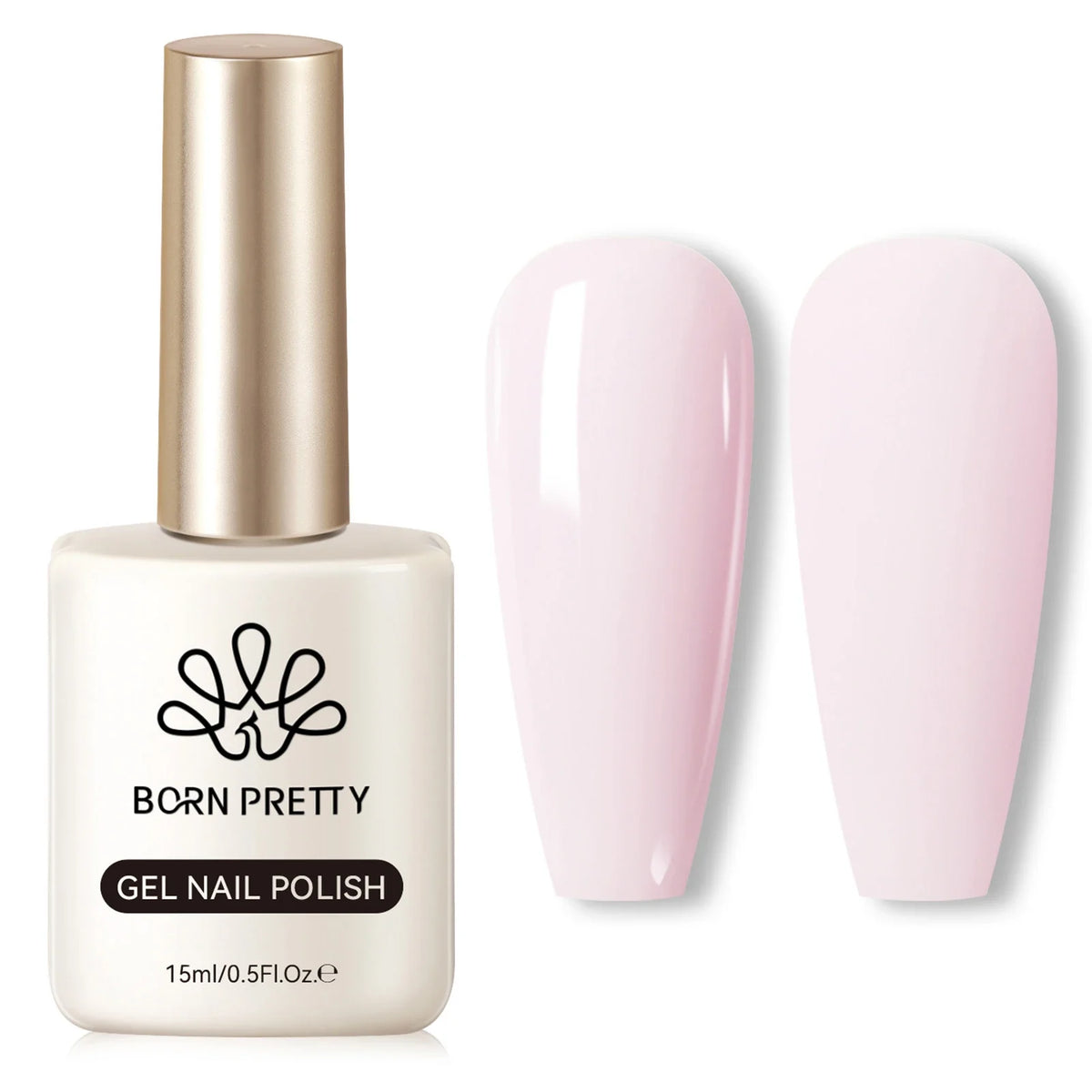 BORN PRETTY 15ml Nail Gel Polish Glitter Gorgeous Full Coverage Soak Off UV LED French Nail Art Jelly Nude Pink Varnish