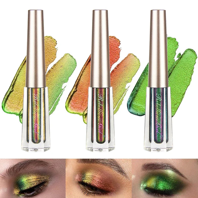 Chameleon EyeshadowsDiamond Glitter Liquid Eyeshadow StickHighly Pigmented Metallic Shimmering Long Lasting Shine All Makeup