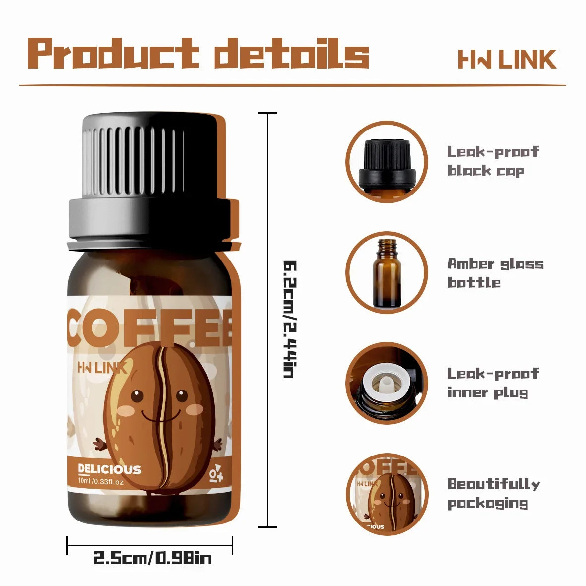 10ml Coffee Essential Oils Perfumes Fragrance Oils For Aromatherapy Diffusers Home Yoga Skin Car