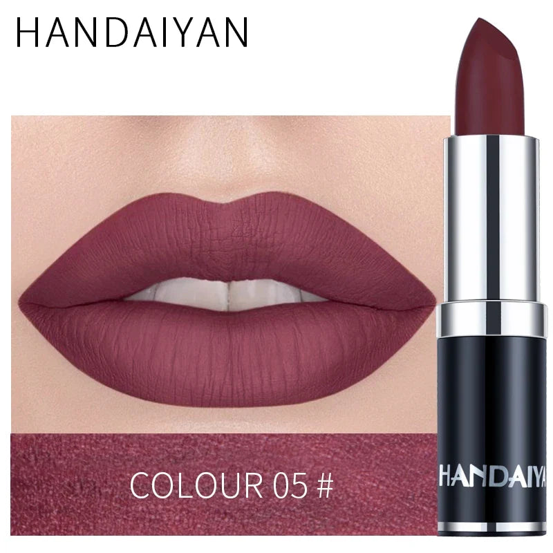 12 Colors Matte Lipstick Long Lasting High Pigment Velvet Soft Full Coverage Lip Makeup Nude Red Sexy Women Beauty Cosmetics