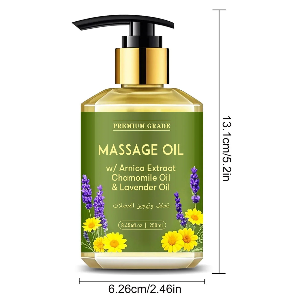 Chamomile and Lavender Essential Oil Massage Oil Nourishes the Skin, Relaxes the Mind and Relieves Muscle Tension 250ml