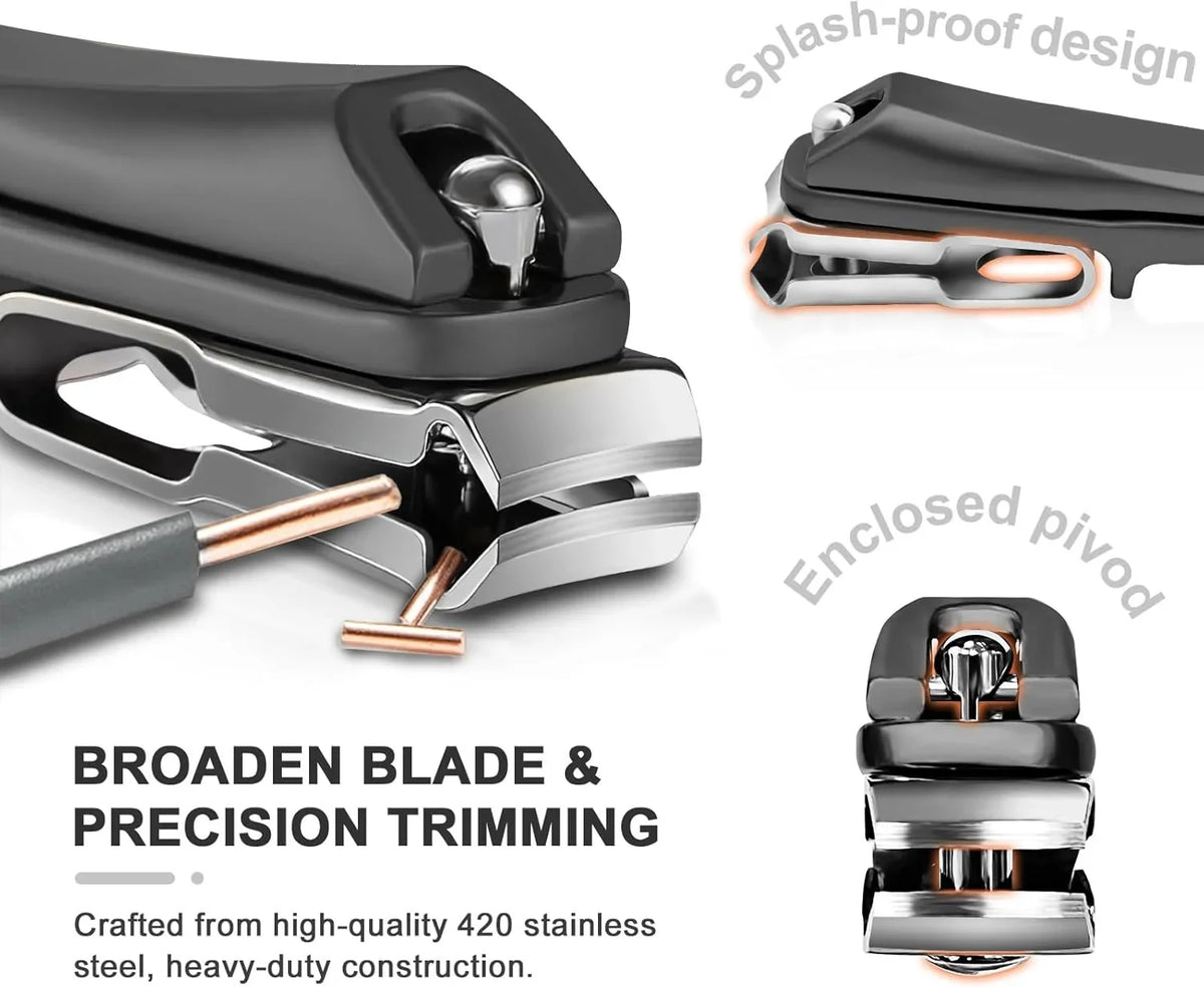 360 Degree Stainless Steel Rotating Nail Clippers Convenient Anti-Splash Multi-Angle Nail Clippers Nail Manicure Tools