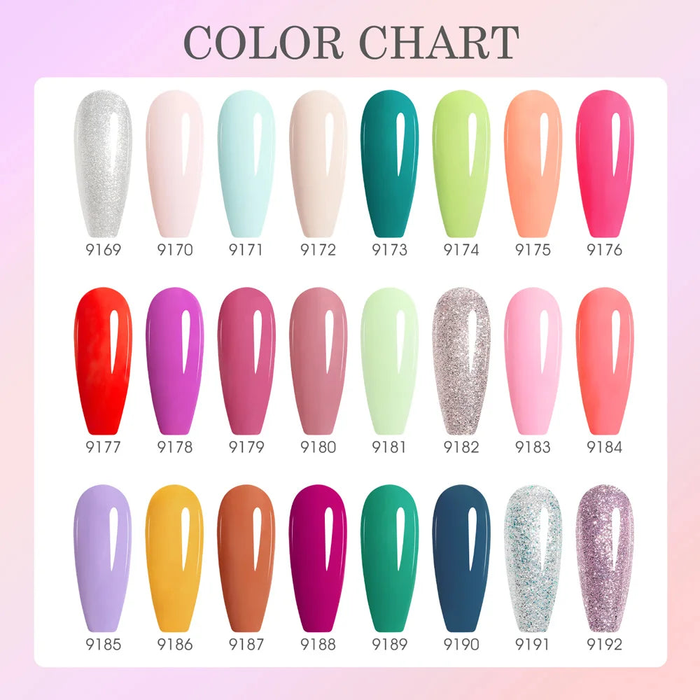CC8 New Kit CANNI 9ML Nail Gel Polish HEMA/TPO FREE 30pcs Color Gel Pigment Professional Long Wear Top Coat Gel Varnish Set