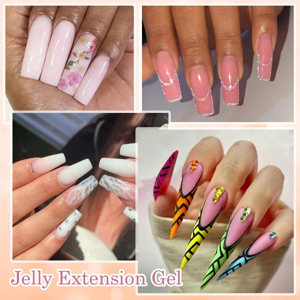 50ml TPO Free Jelly Nail Extension Gel Nail Builder French Nail Gum Venalisa Clear Natural Color Soak Off UV Construction Gel