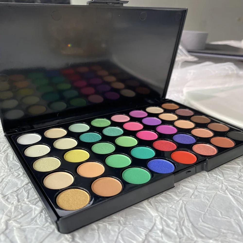 40 Color Ultimate Palette Matte Finish Nail Glitter Powder Long-Lasting Gradient Rainbow  Blush High Pigment Nail Makeup Kits