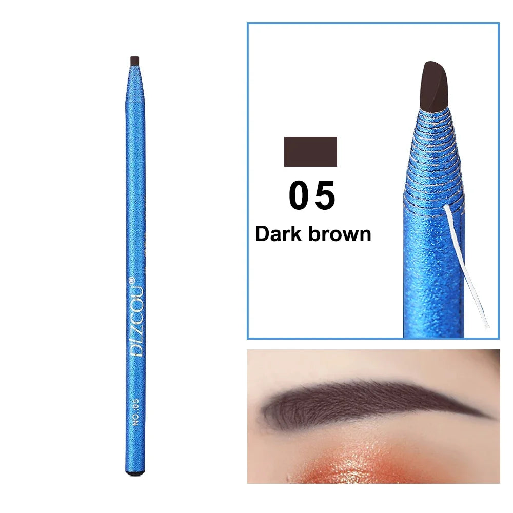 Eyebrow Pencil Waterproof Microblading Eyebrow Pen Stencil Tint Tattoo Eyebrows Makeup Sweat-proof Long Lasting Eye Brow Pencil