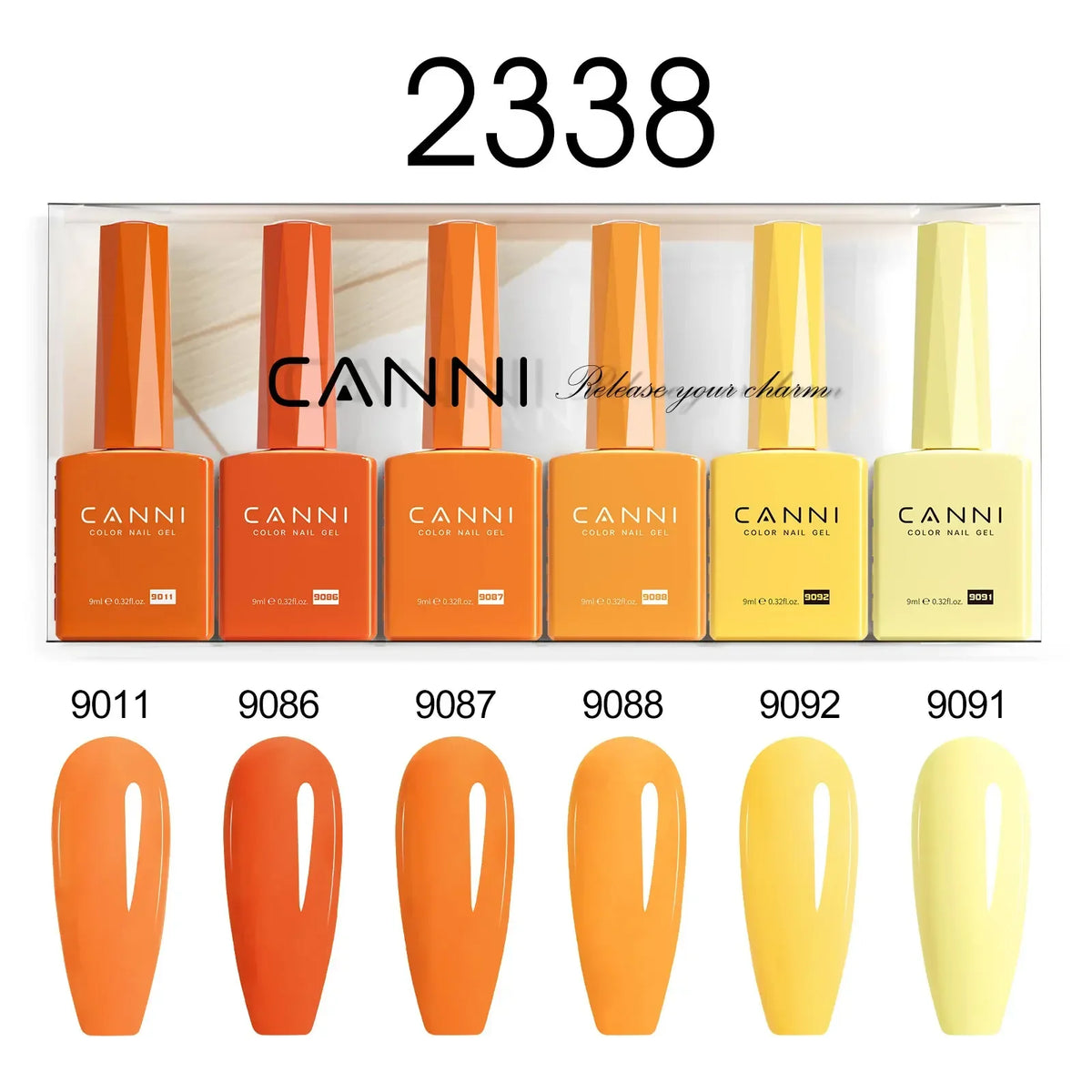 9ml*6pcs CANNI Nail Gel Polish Set TPO FREE Jelly Nude Pink Rubber Base Reinforce UV Construction Gel Soak off UV LED Gel Kit