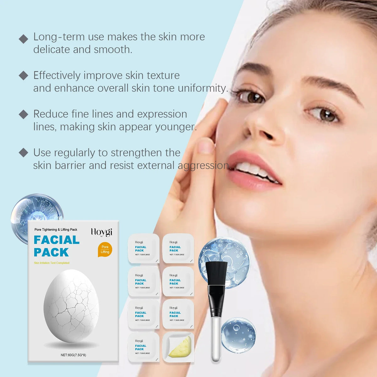Hoygi 2025 New Zombie Facial Mask Skin Care Wash Off Face Mask Hydrating Skincare For Smooth Repair Pore Tightening Lifting