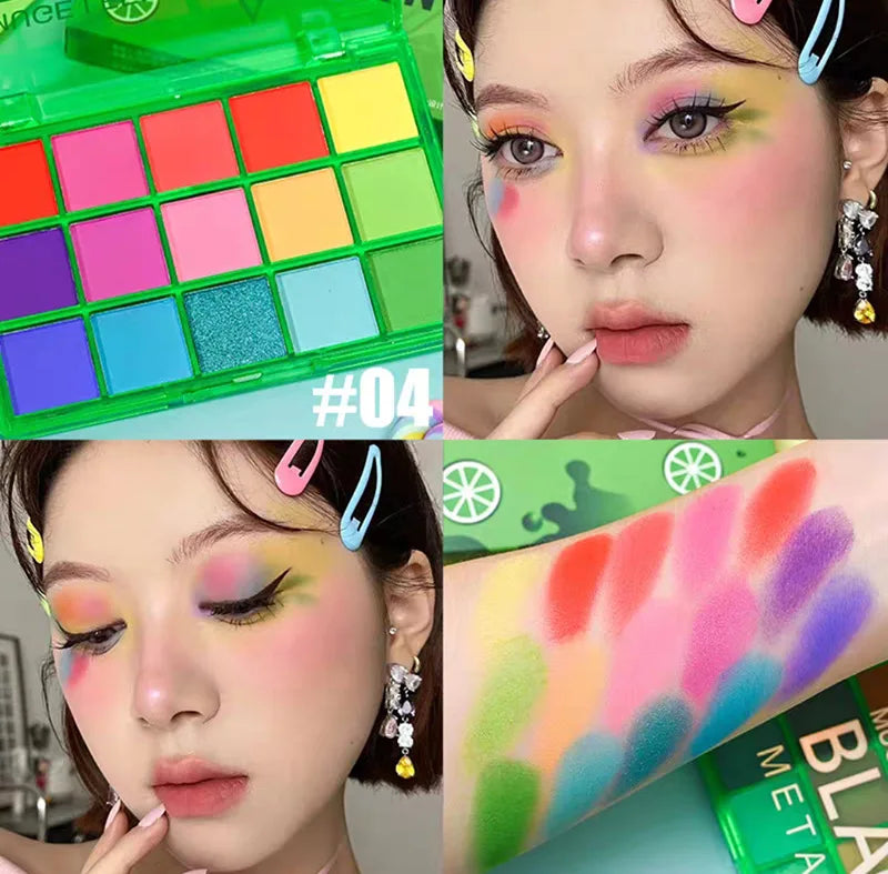 15 Shades Eyeshadow Makeup Palette Shimmer Matte Metallic High Pigmented Neutral Bold Waterproof Eyes Shadow Make Up Set