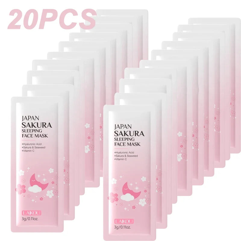 10/20 PCS LAIKOU Moisturizing Facial Mask Hydrating Sleeping Face Sheet Masks Repairing & Nourishing Night Face Mask Skin Care