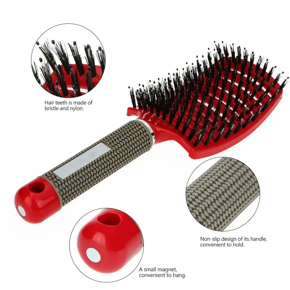 Children Detangler Hair Brush Hairbrush Anti Klit Brushy Haarborstel Bristle Nylon Scalp Massage Tangle Teaser Hair Brush Comb