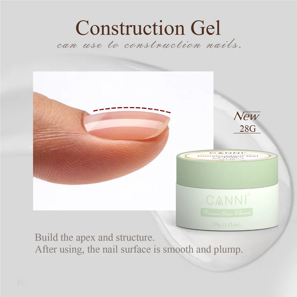 Canni Hard Top Diamond Top Coat 3 in 1 Base Nail C Arc UV Construction Gel Fiber Builder Nail Gel PVC Modelling Gel Nail Glue