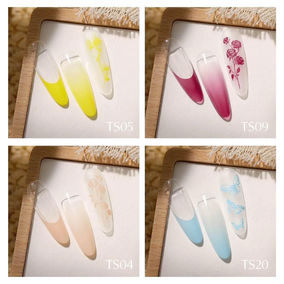 CANNI Stamping Gel Kit Gradient Nail Design Creamy Painting Gel Fast Transfer Nail Drawing Easy Used French Nail New Learner Set
