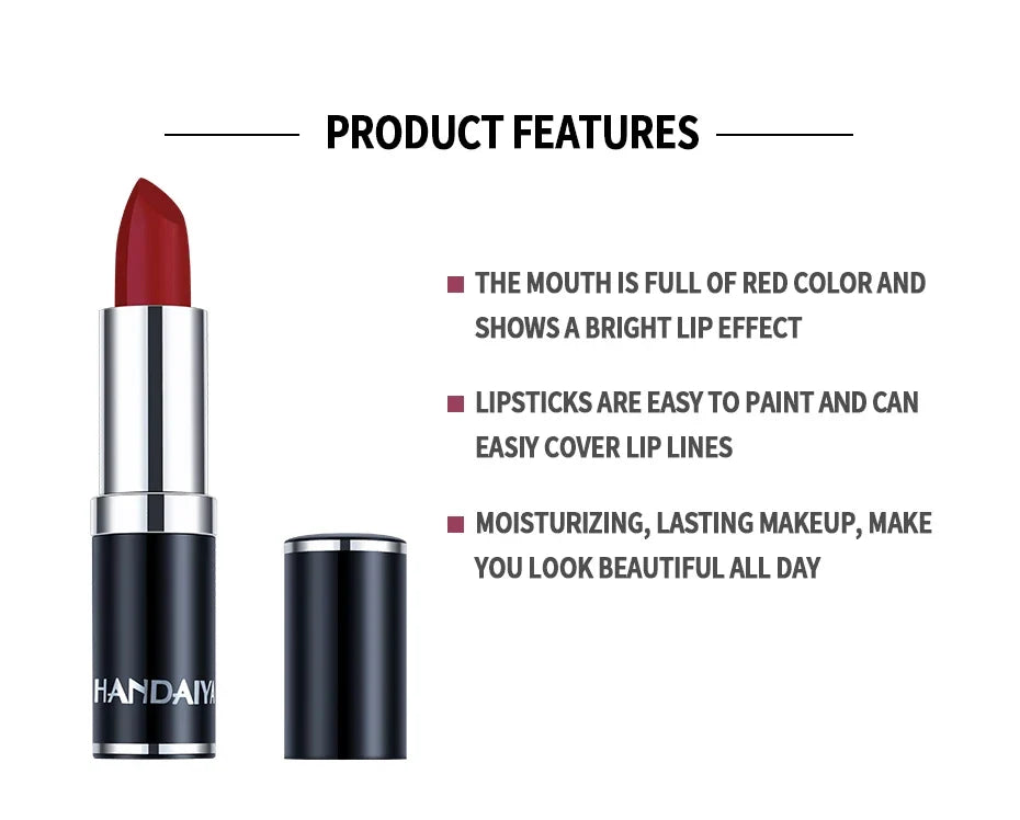 12 Colors Matte Lipstick Long Lasting High Pigment Velvet Soft Full Coverage Lip Makeup Nude Red Sexy Women Beauty Cosmetics
