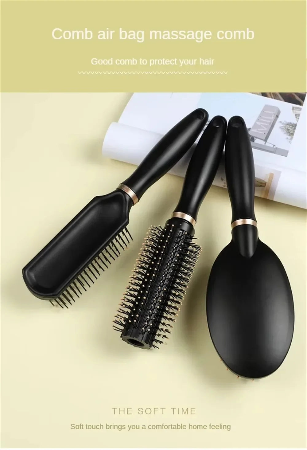 Anti Static Styling Comb Household Salon Curly Hair Comb Plastic Massage Anti Static Hair Brush Practical Care SPA Head Massager