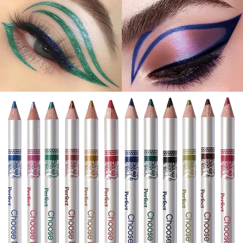 12 Color Cream Eyeliner Pen Easy To Color Anti Sweat High Pier Pencil Women's Daily Makeup Accessories