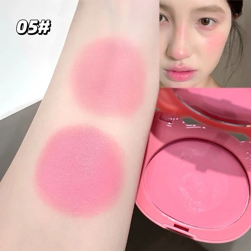 Apricot Pink Blush Cream Makeup Cheek Tint Rouge Violet Blusher Mud Palette Waterproof Monochrome Brighten Facial Moisture Blush