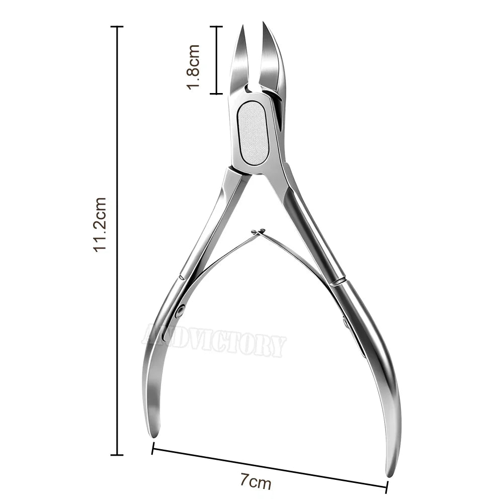 Ingrown Nail Clippers With Nail File Precision Thick Toenail Cutter Ingrown Curly Nails Heavy Duty Stainless Steel Nail Nippers