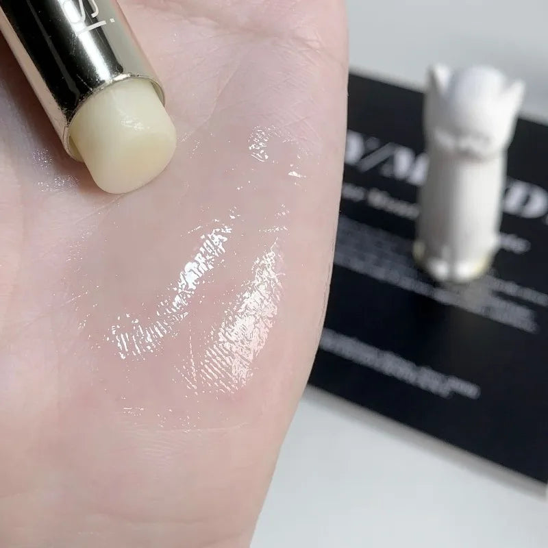 Cat Moisturizing Lip Balm White Blue Tint Crystal Jelly Colored Anti-chapped Lip Care Smoothens Lips Lines Base Clear Lipstick