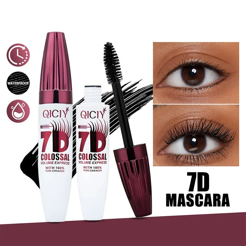 7D Waterproof Mascara Thickening Lengthening Liquid Fiber Curling Long-lasting Curly Eyelash Extension not smudge Cosmetics