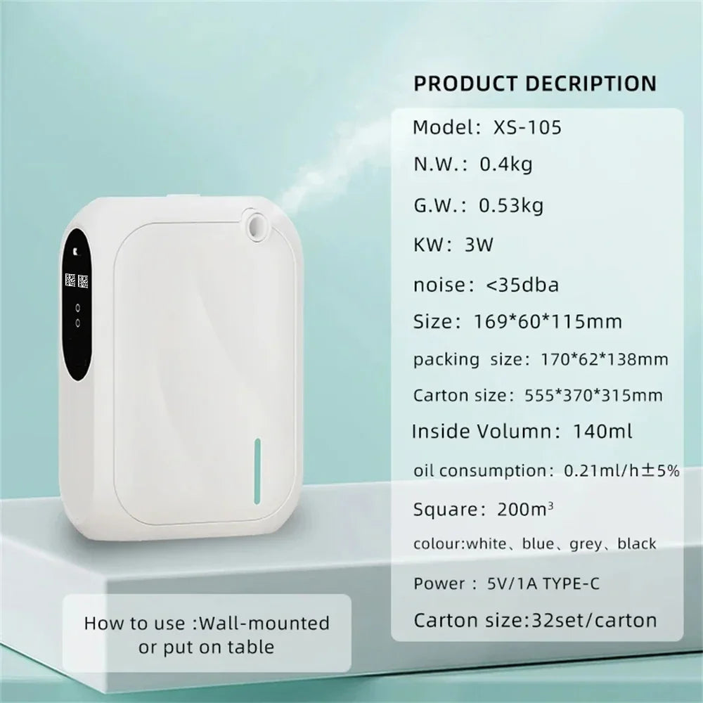 Aroma Diffuser Scent Machine Coverage 200m³ Bluetooth APP Control Fragrance Diffuser Smell Distributor For Home Fragrance Smell