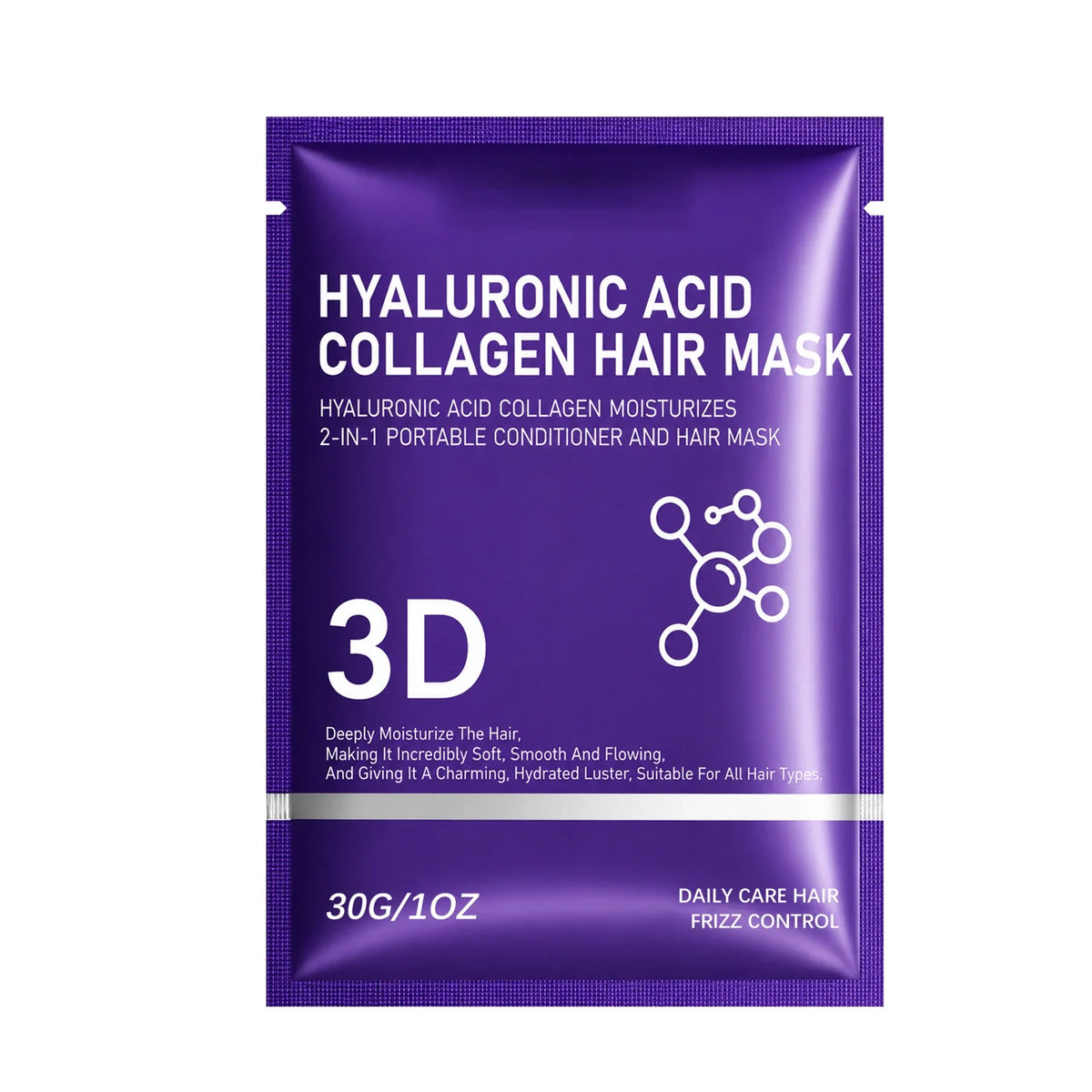 3D Hair Mask For 2in1 Hyaluronic Acid Collagen Conditioner Deep Moisturizing Anti Frizz Repair Dry Damaged Hair Soft Hair Cream